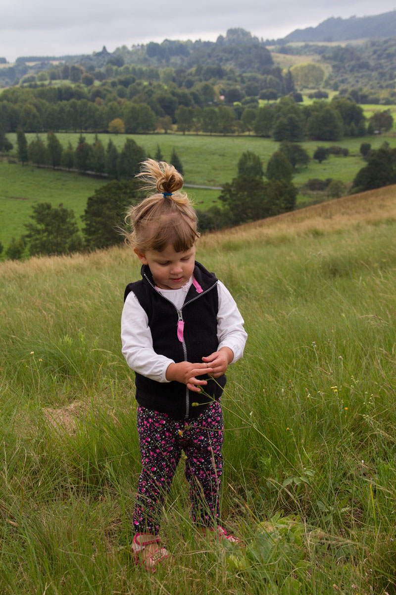 Emma playing in the countryside