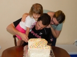 Cutting the cake