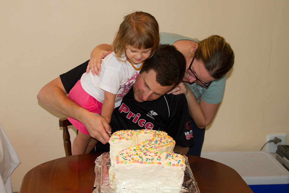 Cutting the cake