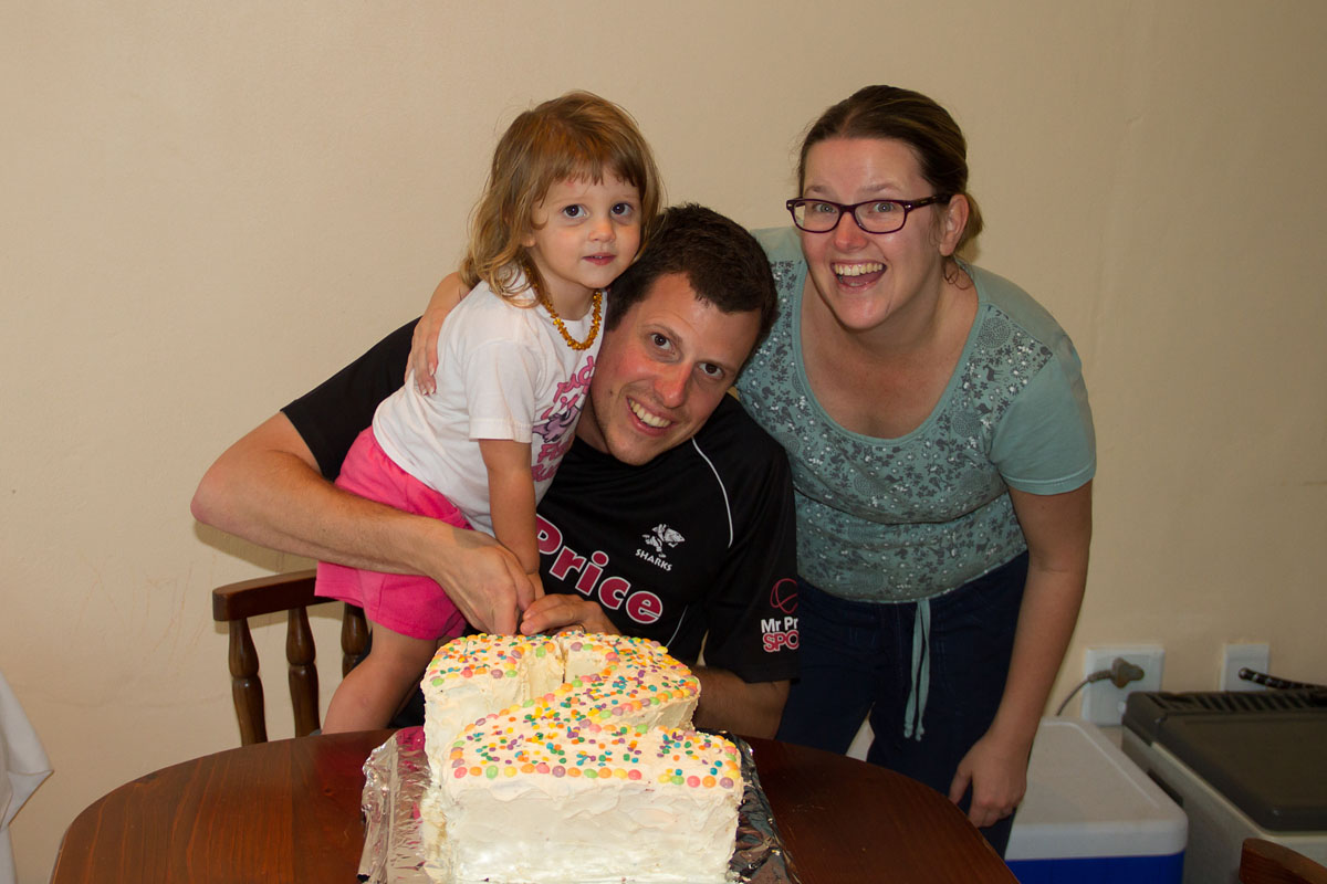 Cutting the cake