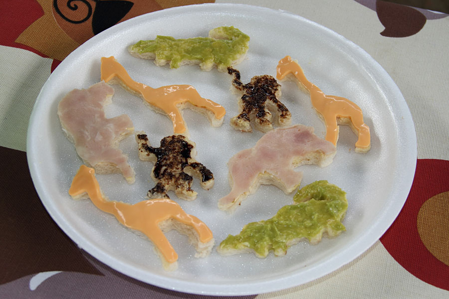 Animal shaped sandwiches