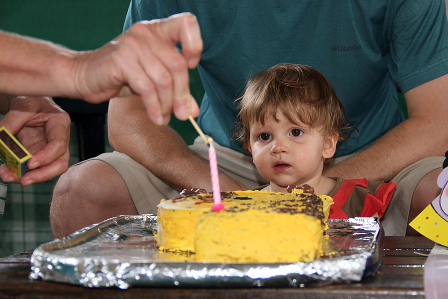 Lighting the candle