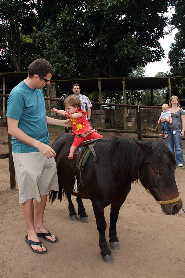 Emma wasn\'t so keen on the pony